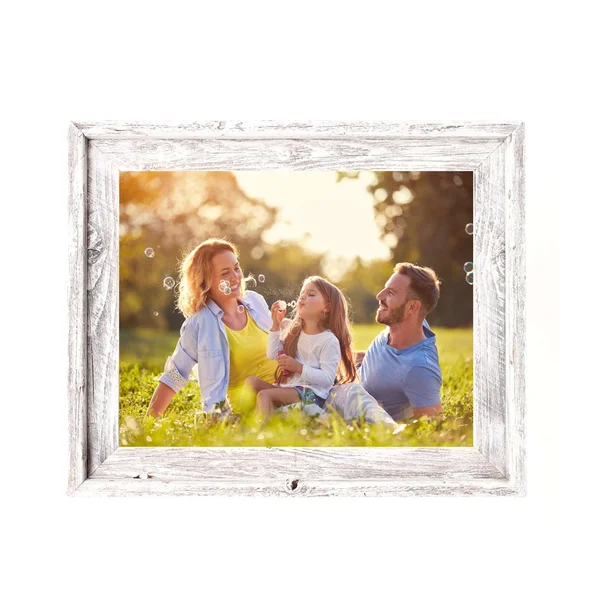 Rustic Farmhouse Signature Picture Frame, White Wash 12x12