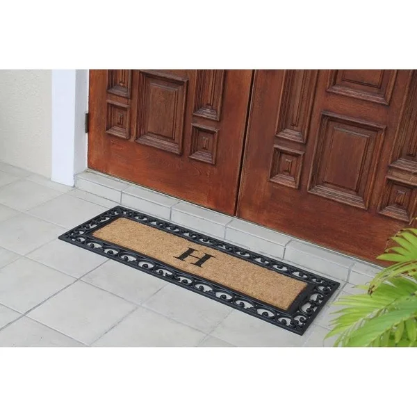 First Impression Myla Monogrammed Entry Doormat - Large Double Door