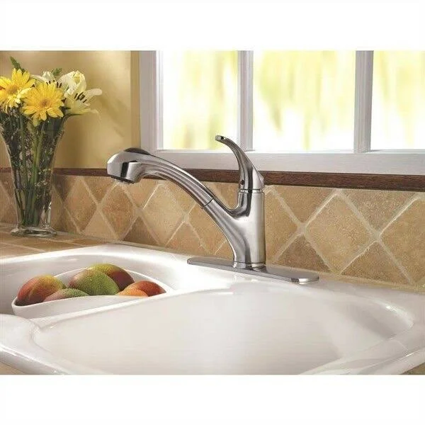 Pfister Shelton Stainless Steel One-Handle Pull-Out Kitchen Faucet