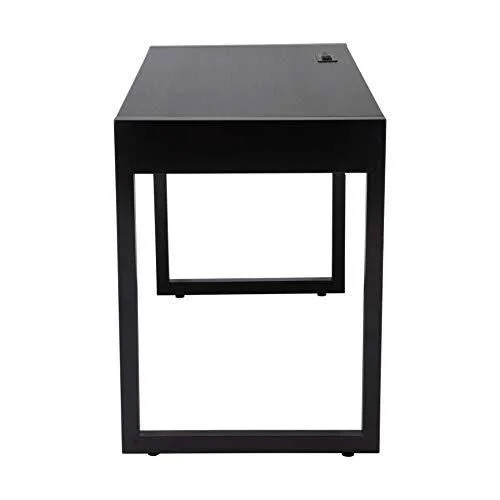 M Major-Q 99400-4827JET Tone 52x22 W Computer Desk with Two Drawers - Power Outlet, USB Ports-Sturdy Wooden Study, Home Office Wr
