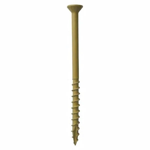 Grip Rite P312STTBK #10 x 3-1/2x22ch Exterior Star Drive Screws - Tan 25 lb Bucket