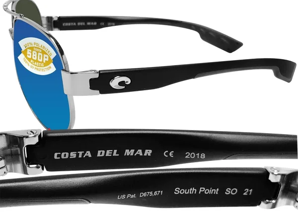 Costa Del Mar South Point Palladium - Blue Mirror 580P Sunglasses