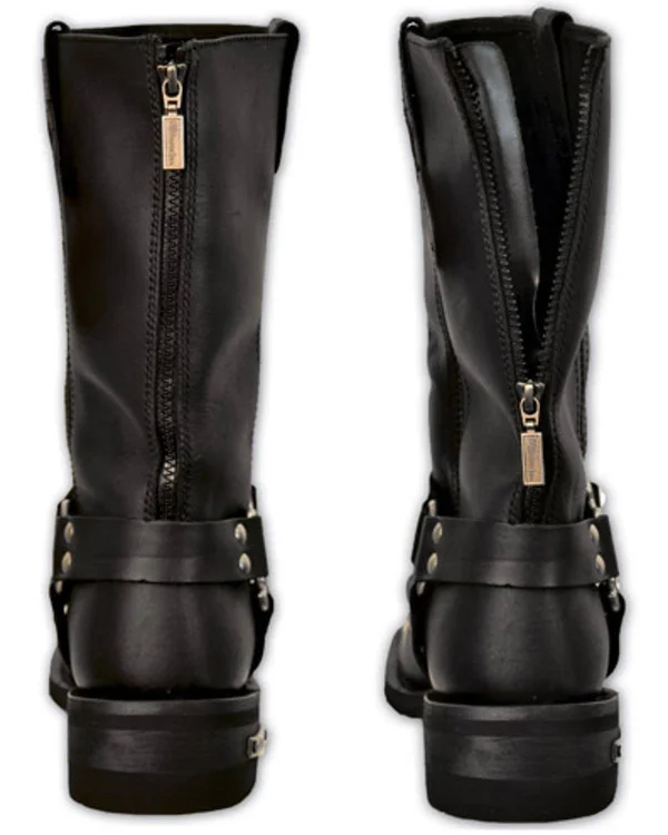 MMCC Drag Harness Motorcycle Boots Size 10.5 Black