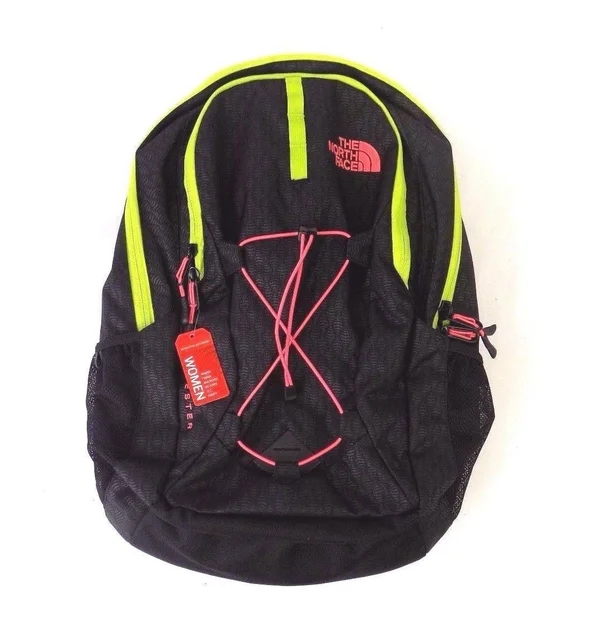 The North Face Women's Jester Backpack, TNF Black Emboss/Calypso Coral (One Size)