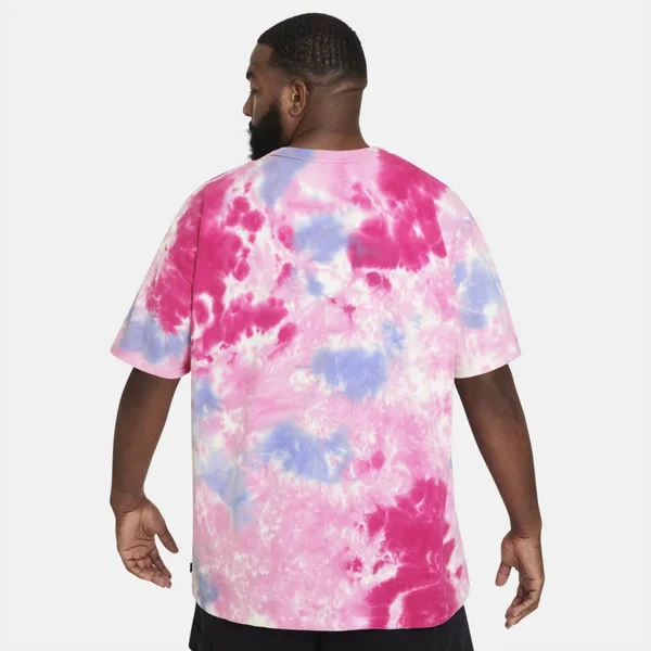 Nike Men's Sportswear Pink Tie-Dye T-Shirt - Size: Medium, Cotton
