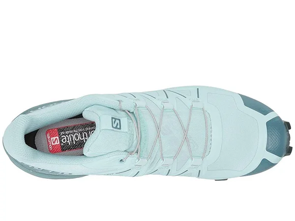 Salomon Women's Speedcross 5 Shoe 7.5 - Icy Morn/Hydro/Green Gables