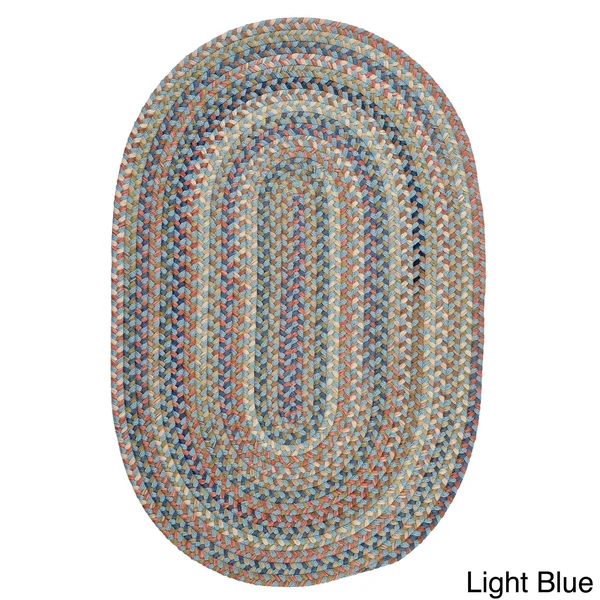 Copper Grove Coconino Braided Area Rug (Light Blue - 6& x 9& Oval)