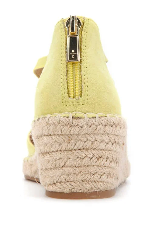 Kenneth Cole Reaction Clo Elastic Wedge 6.5 Women's Lemon