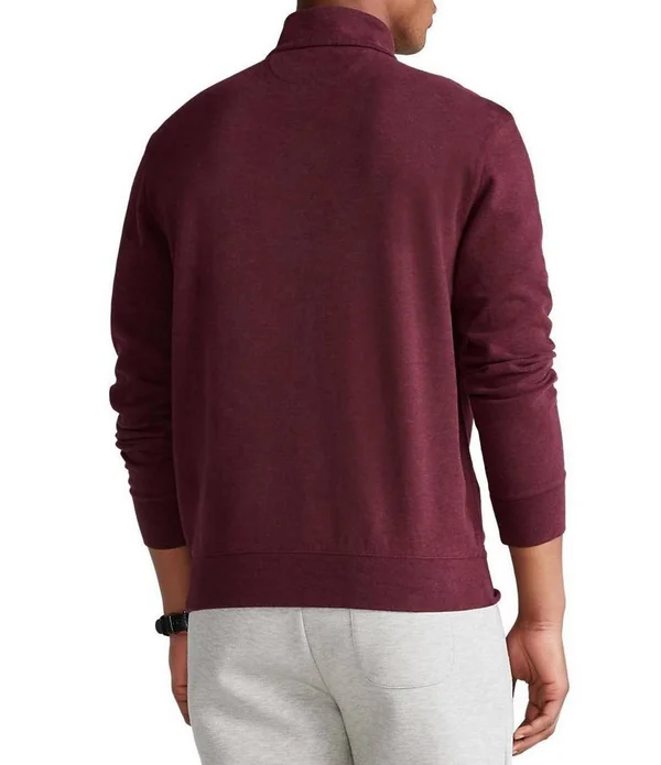 Polo Ralph Lauren Men's Big & Tall Luxury Jersey Quarter-Zip Pullover - Luxury Tan Heather