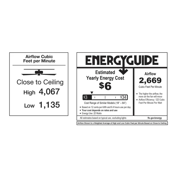 Matthews Fans EKH-WH-BW Eliza-H - 56 inch Ceiling Fan Gloss White