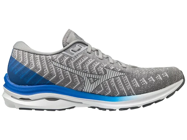 Mizuno Men's Wave Rider 24 Waveknit Nimbus Cloud-Phantom - 12.5