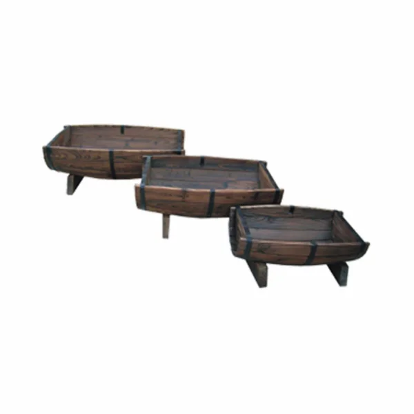 Leigh Country 3-Piece Half Barrel Planter Set