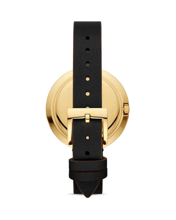 Tory Burch The Miller Leather Strap Watch, 36mm - Black