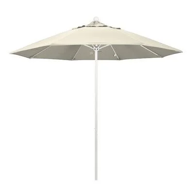Sol 72 Outdoor Benson 9' Market Umbrella Frame Color: Matted White, Fabric Color: Olefin Antique Beige