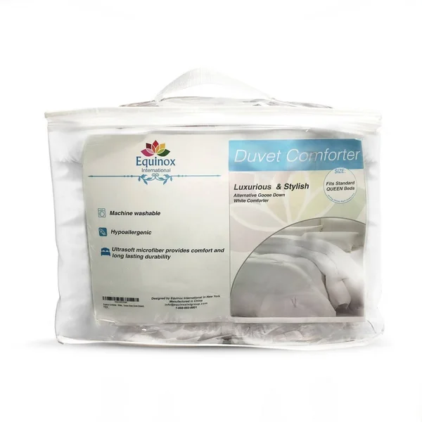 Equinox Comforter - (350 GSM) White Alternative Goose Down Duvet (King) Plush