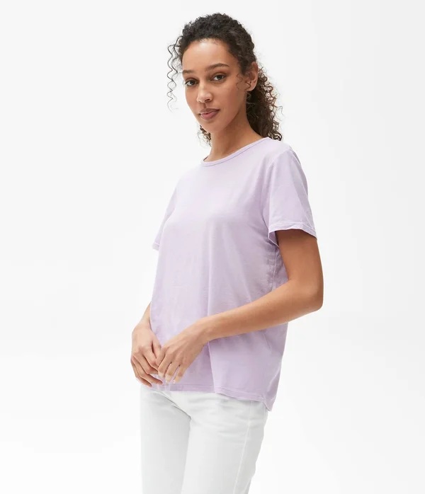 Michael Stars Brittany Relaxed Crew Tshirt in Pink - Size Large