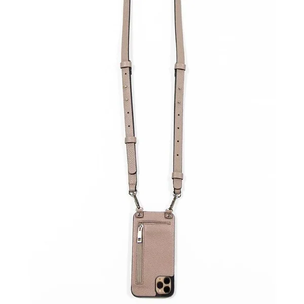 Hera Crossbody Standard iPhone Case with Extra Strap, Taupe