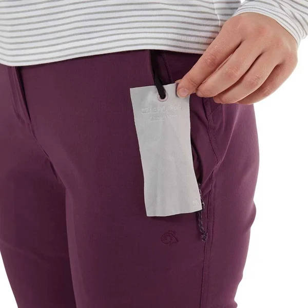 Craghoppers Kiwi Pro II Womens Trousers - Long Potent Plum 14