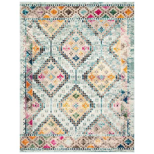 Safavieh Madison Black/Yellow 5 ft. x 5 ft. Square Area Rug