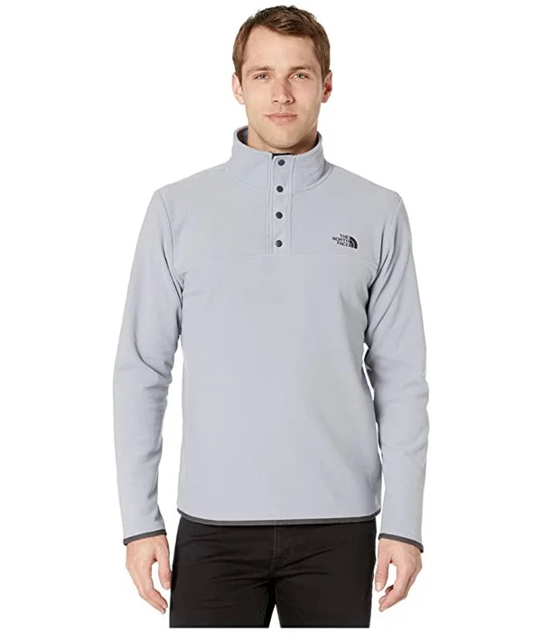 The North Face Men's TKA Glacier Snap-Neck Pullover - XL - Vintage White, TNF Black