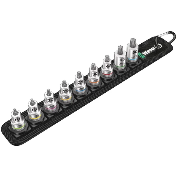 Wera 05003972001 Belt B 3 Torx HF Zyklop Bit Socket Set with Holding Function, 3/8x22 Drive