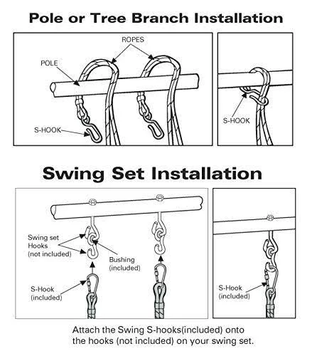 Colortree Heavy Duty Glider Swing for Kids Fun Swing Seat