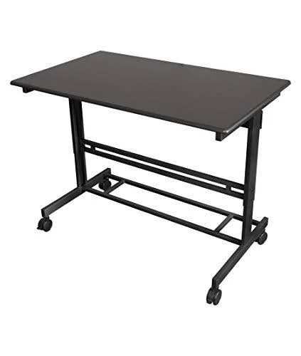 Stand Up Desk Store Rolling Adjustable Height Standing Desk Computer Workstation (Black, 48x22 wide)