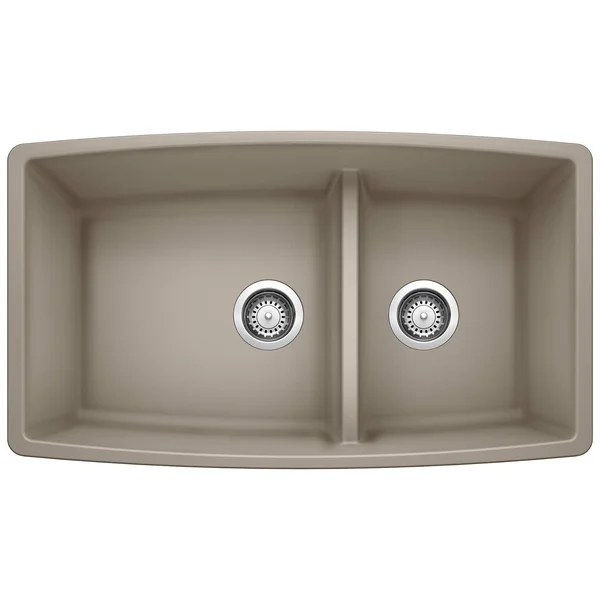 Blanco 441315 Performa Truffle Undermount Double Bowl Silgranit Kitchen Sink