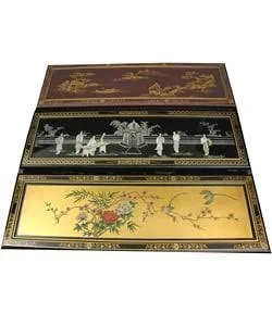 Oriental Furniture Claw Foot Gold Leaf Console Table