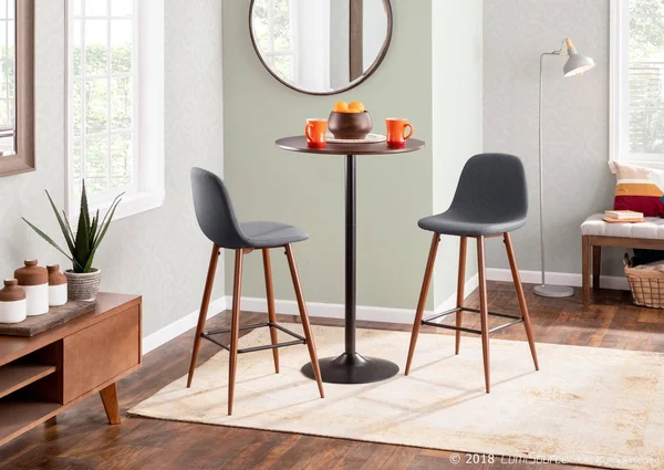 LumiSource Pebble 3-Piece Blue Pub Set
