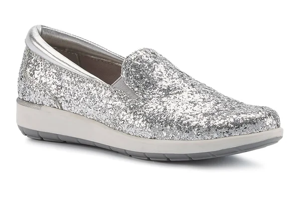 Walking Cradles Women's Orleans Shoes - Silver Glitter in Size 6