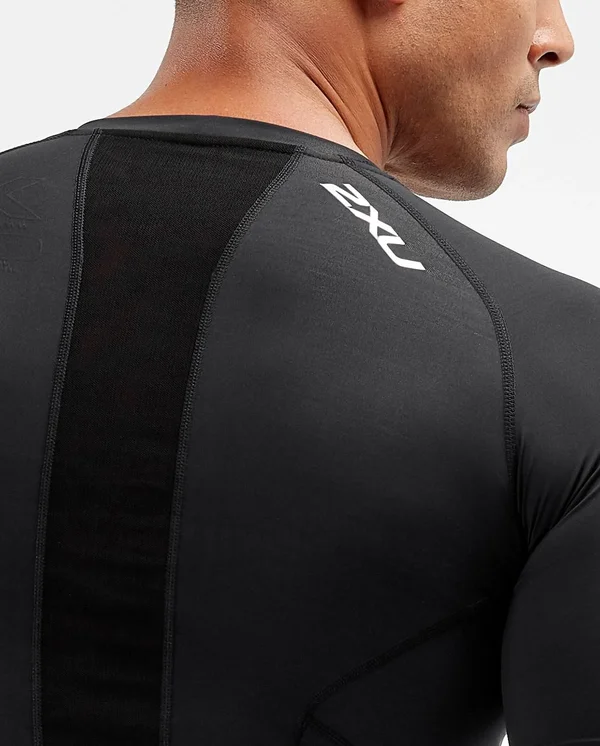 2XU Compression Short Sleeve Men's Top - Black Silver