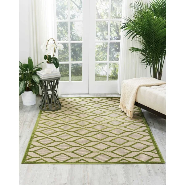 Nourison Aloha ALH03 7&10x22 x 10&6x22 Green Area Rug