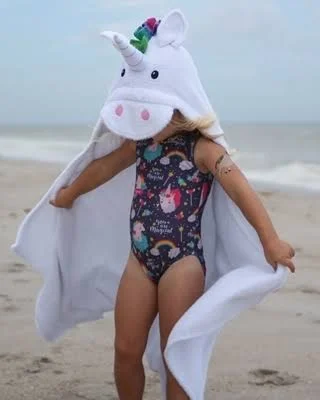 YIKES Twins Dinosaur Hooded Towel