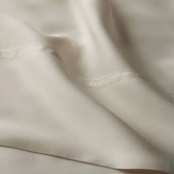 Legends Hotel Tencel Lyocell Sateen Flat Sheet - Ivory, Size Queen, The Company Store