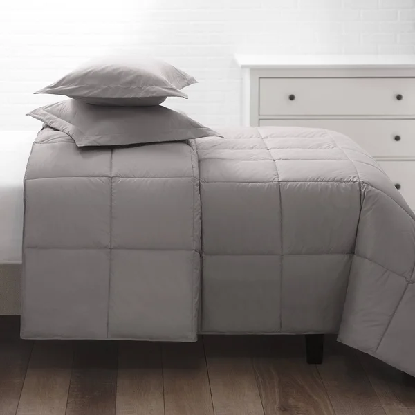 Allied Home Cotton Twill Down Blue Twin Comforter