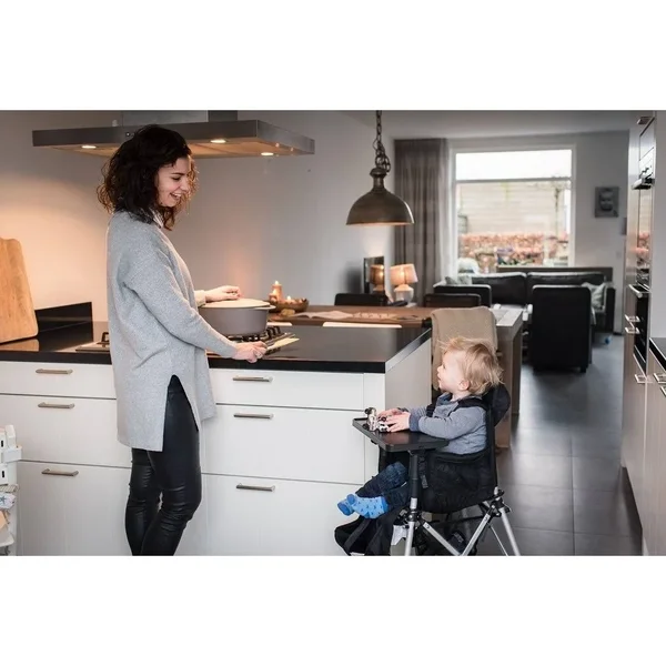 One2Stay Comfort Portable Baby High Chair with Dining Tray - Black