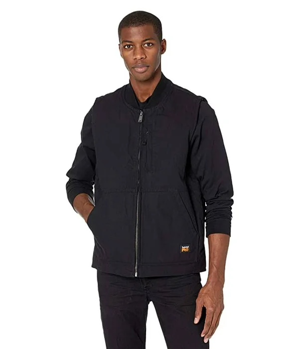 Timberland Pro Gritman Lined Canvas Vest - Men's Jet Black