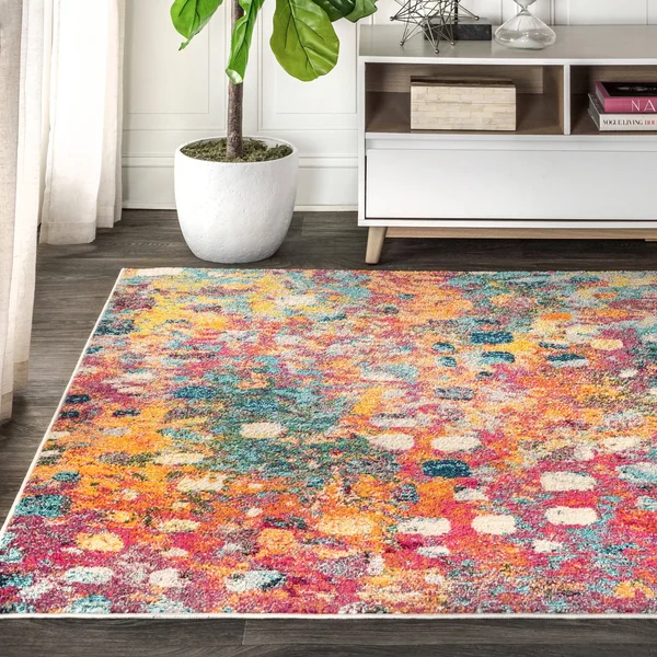 Jonathan Y Contemporary Pop Modern Abstract Multi/Yellow 4 ft. x 6 ft. Area Rug