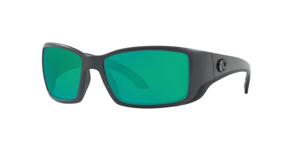 Costa Del Mar Blackfin Sunglasses Matte Black/Green Mirror 580P