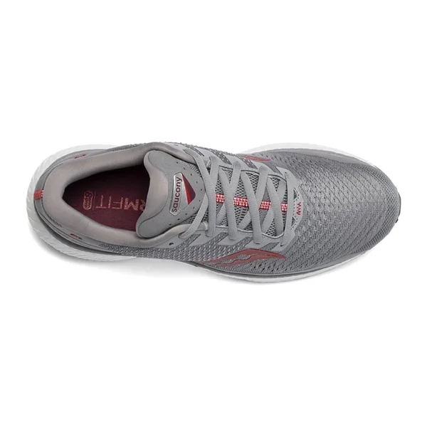 Saucony Men's Triumph 18 Running Shoes - Alloy/Red W, 11.5