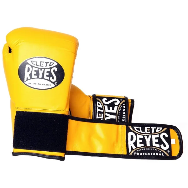 Cleto Reyes Lace Up Hook and Loop Hybrid Boxing Gloves - Yellow