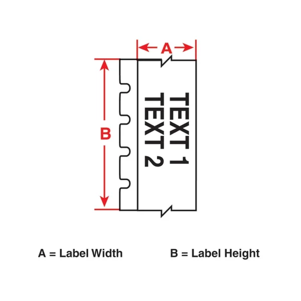 Brady MC1-1000-595-GN-WT Label, 1 in W x 25 ft L