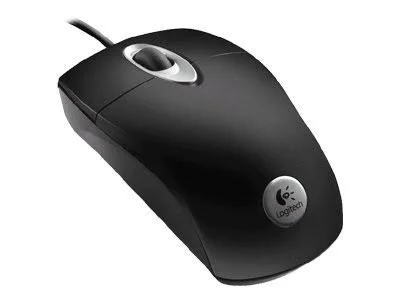 Logitech RX300 - Mouse - optical - 3 buttons - wired - PS/2 - USB - midnight black - OEM