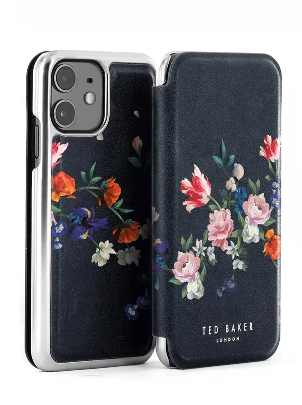 Ted Baker SKYLIA Mirror Case for iPhone 11 - Sandalwood - Black Silver