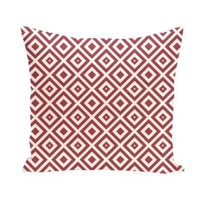 Shadowbrook Geometric Throw Pillow Ebern Designs Color: Navy Blue, Off White, Size: 18x22 H x 18x22 W
