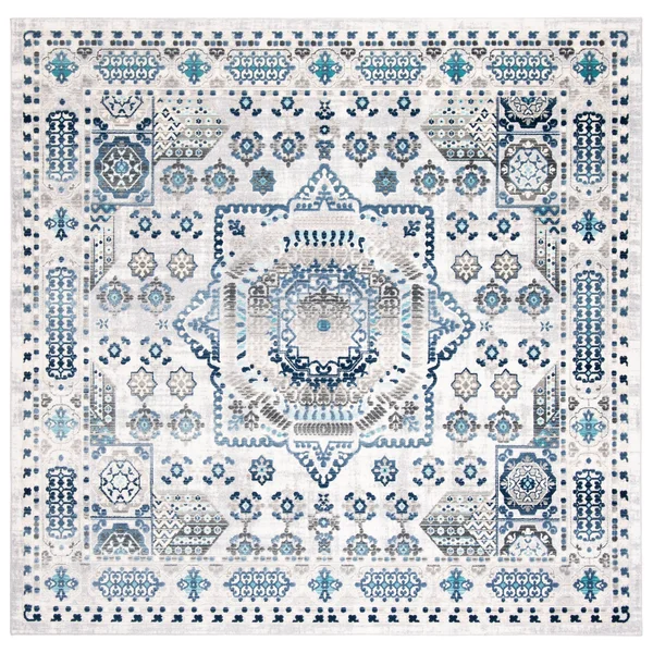 Safavieh Aria Vintage - Grey/Cream Rug - 6&7x22 x 6&7x22 Square - Gray