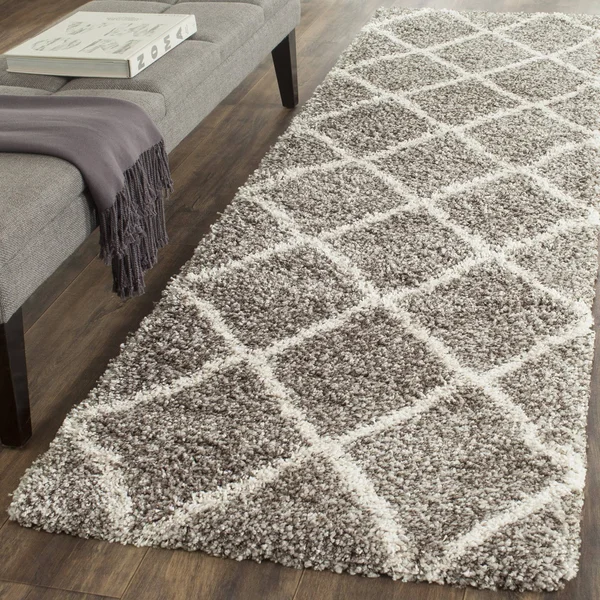 Safavieh Hudson Shag Grey - Ivory Rug - SGH281B - 3& x 5&