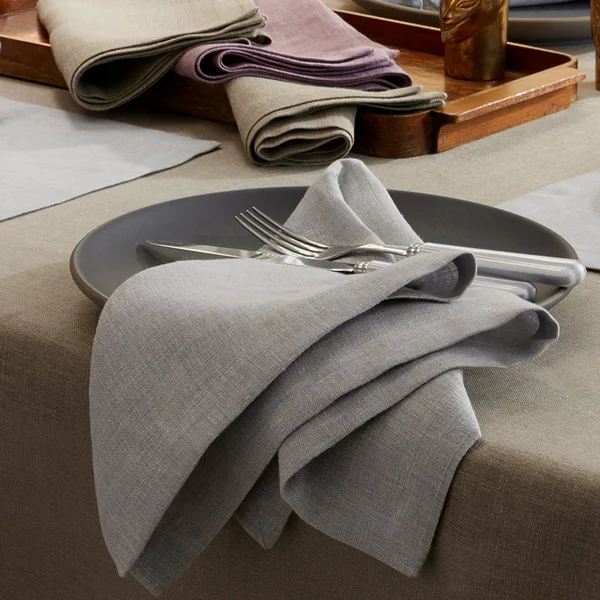 Chamant Table Linens by Matouk 70 x 126 Oblong Tablecloth - Sky
