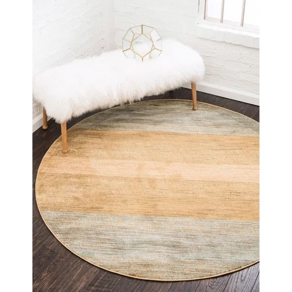 Unique Loom Manila Fars Round Rug - 8& x 8& Multi